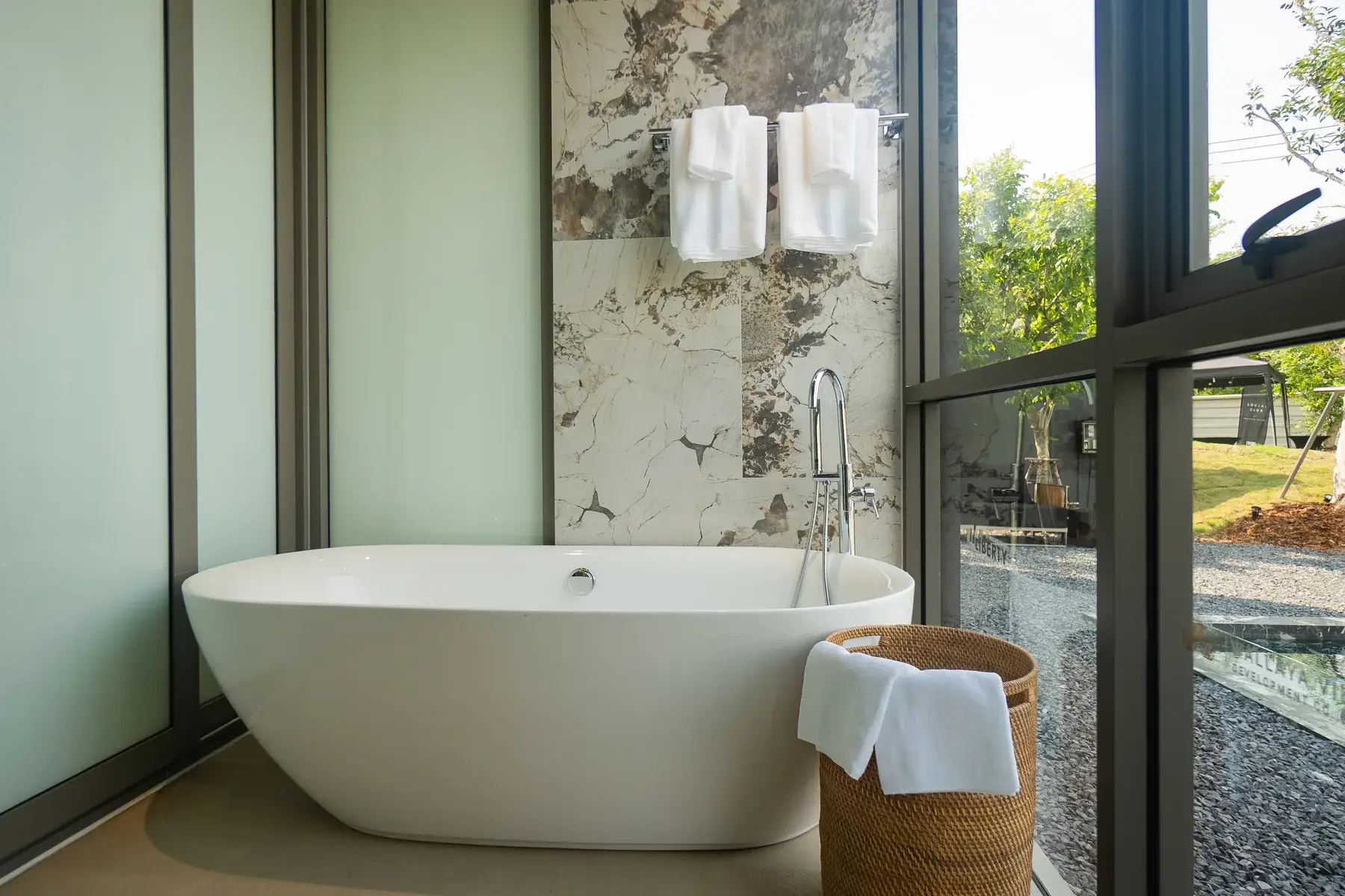 Bathroom in natural stone